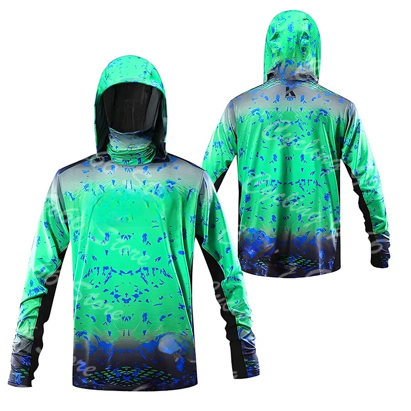 Men 3D Print Hooded Fishing Sh - Fishing Shirt Uv Protection recension och pris