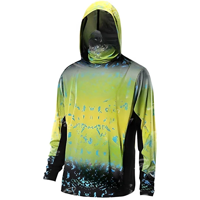 Men 3D Print Hooded Fishing Sh - Fishing Shirt Uv Protection recension och pris